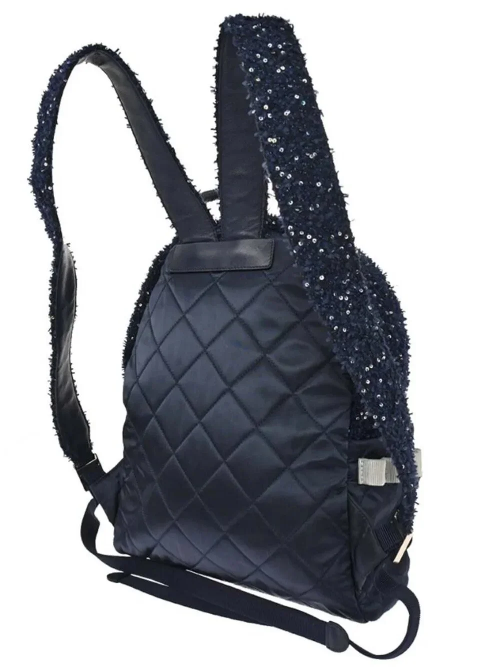 Chanel Navy Tweed Nylon